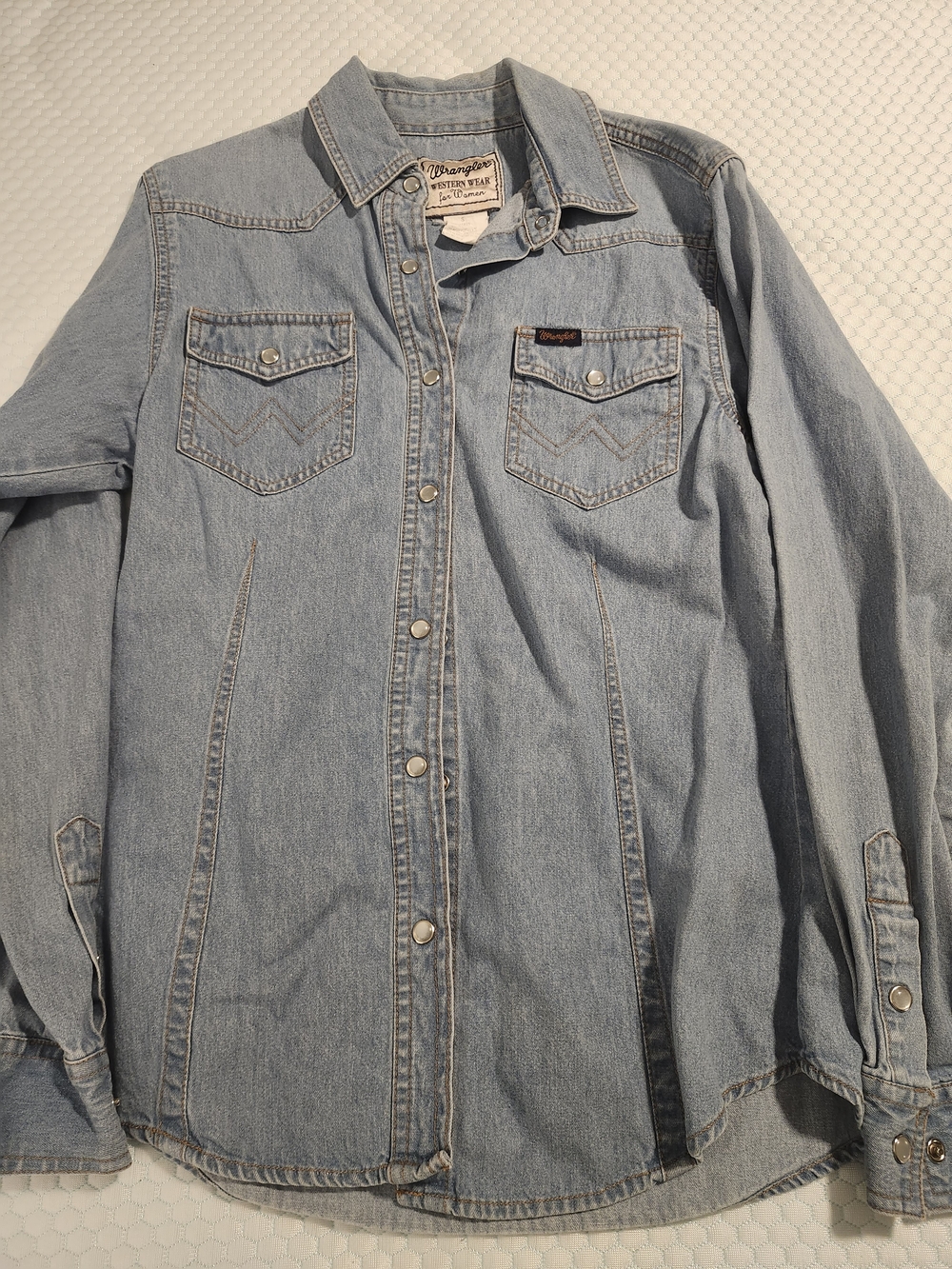 Wrangler Light Blue Denim Western Shirt Jacket